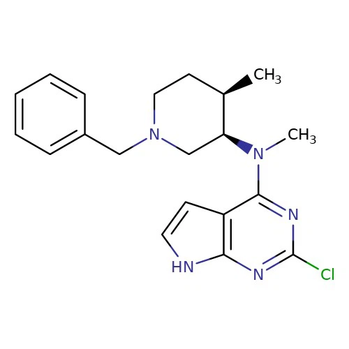 CAS:923036-25-3|N-[(3R,4R){4}}Benzyl-4-methyl-3-piperidinyl]-2-chloro-N-methyl{10}}H-pyrrolo[2،{{ 13}}d]پیریمیدین-4-آمین